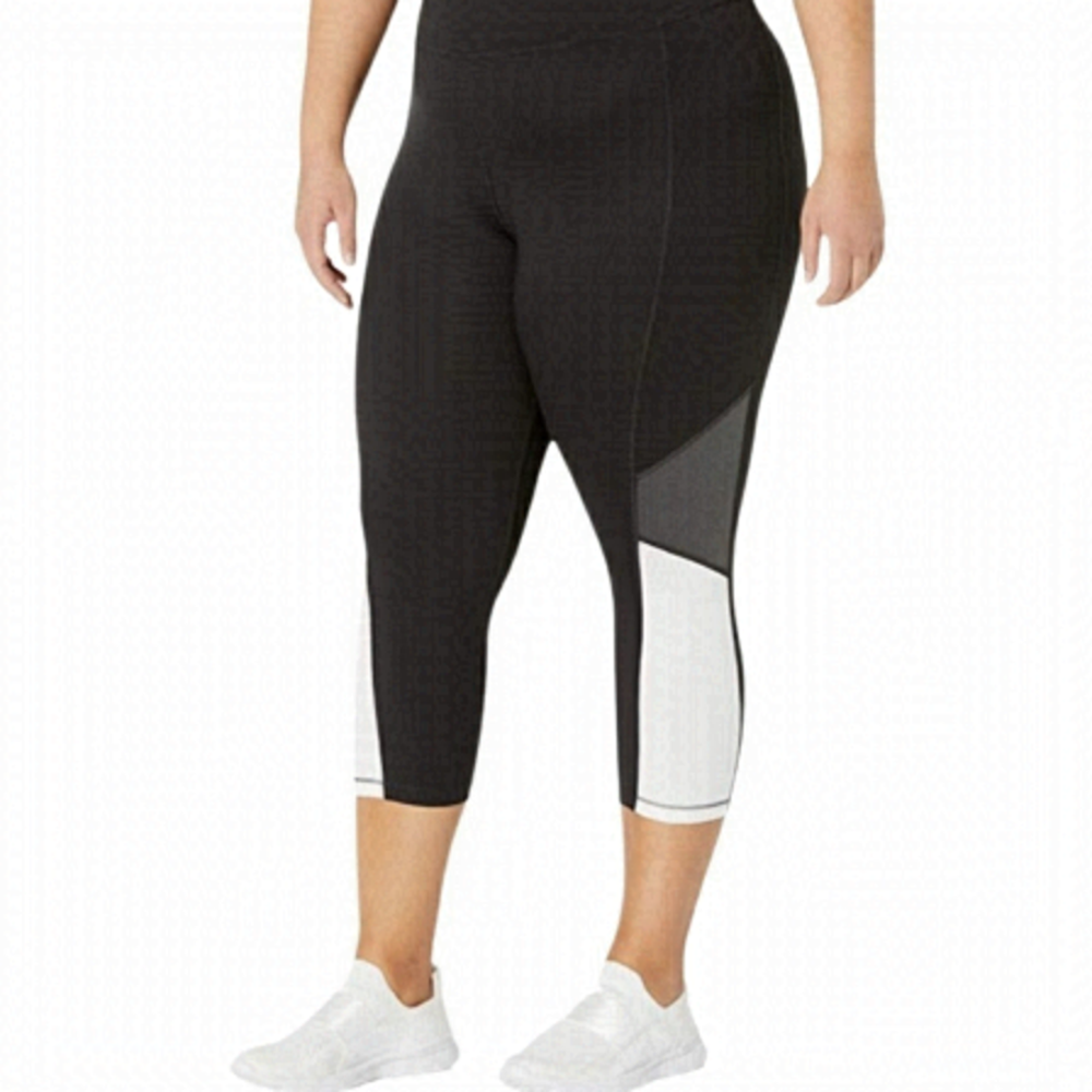 JUST My Size Womens Active Pieced Stretch Capri